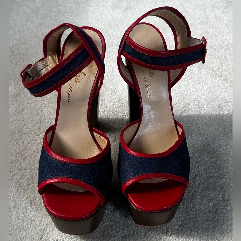 Denim Platform Sandals